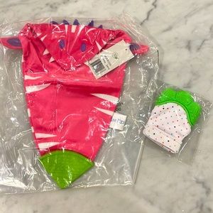 NWT Teethers - Silicone Teething Mitten & Teether Blankie
